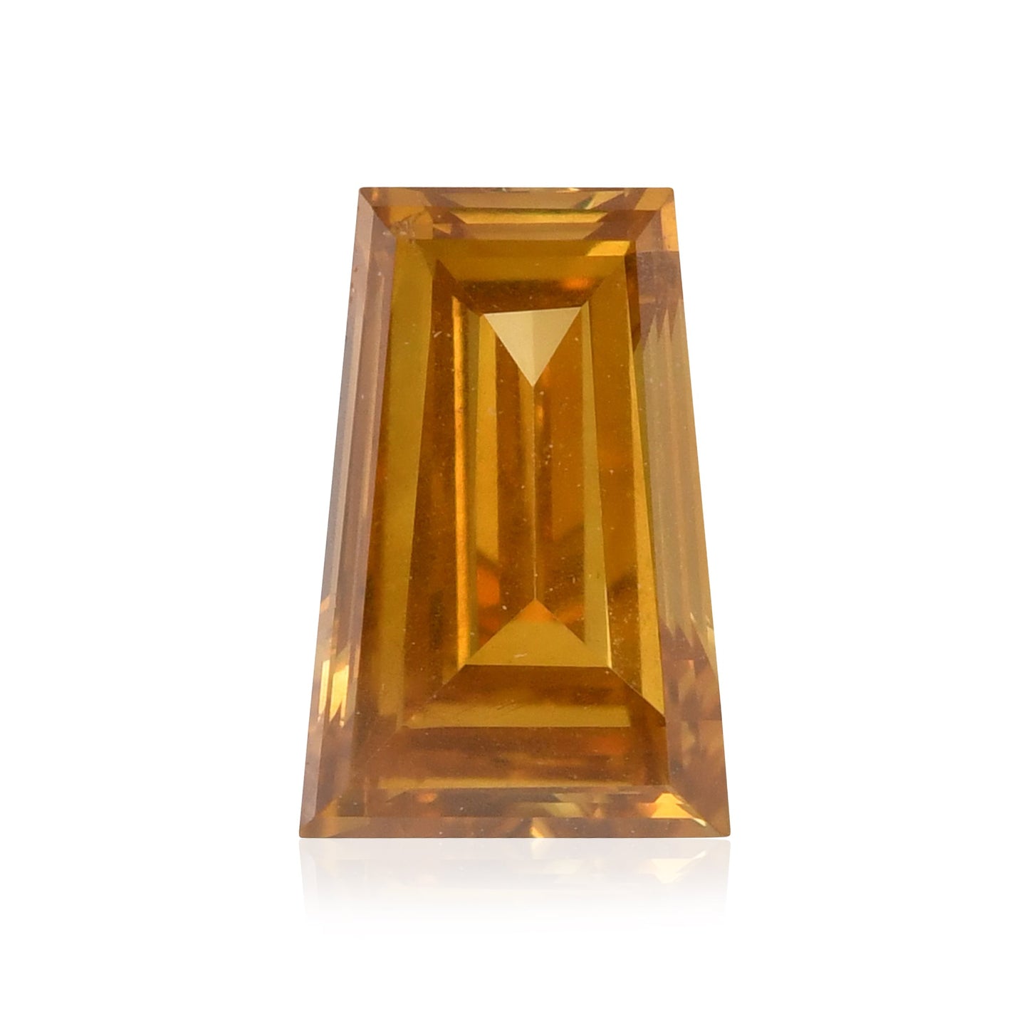 0,72 Karat Fancy Deep Orange Yellow Baguette-Diamant I1 GIA
