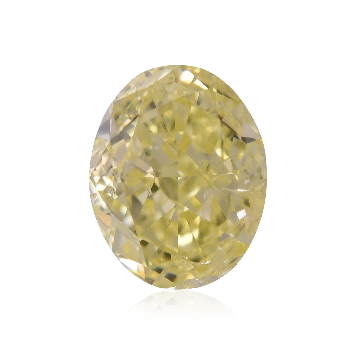 1,00 Karat Fancy Yellow Oval Diamond I1 GIA
