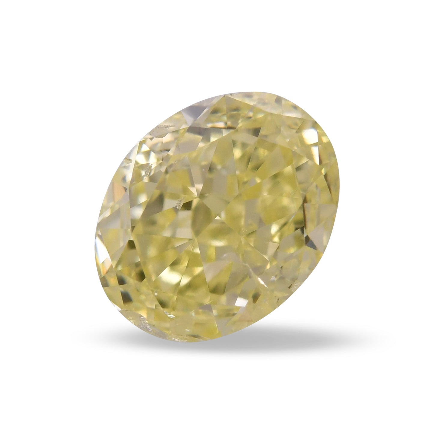 1,00 Karat Fancy Yellow Oval Diamond I1 GIA