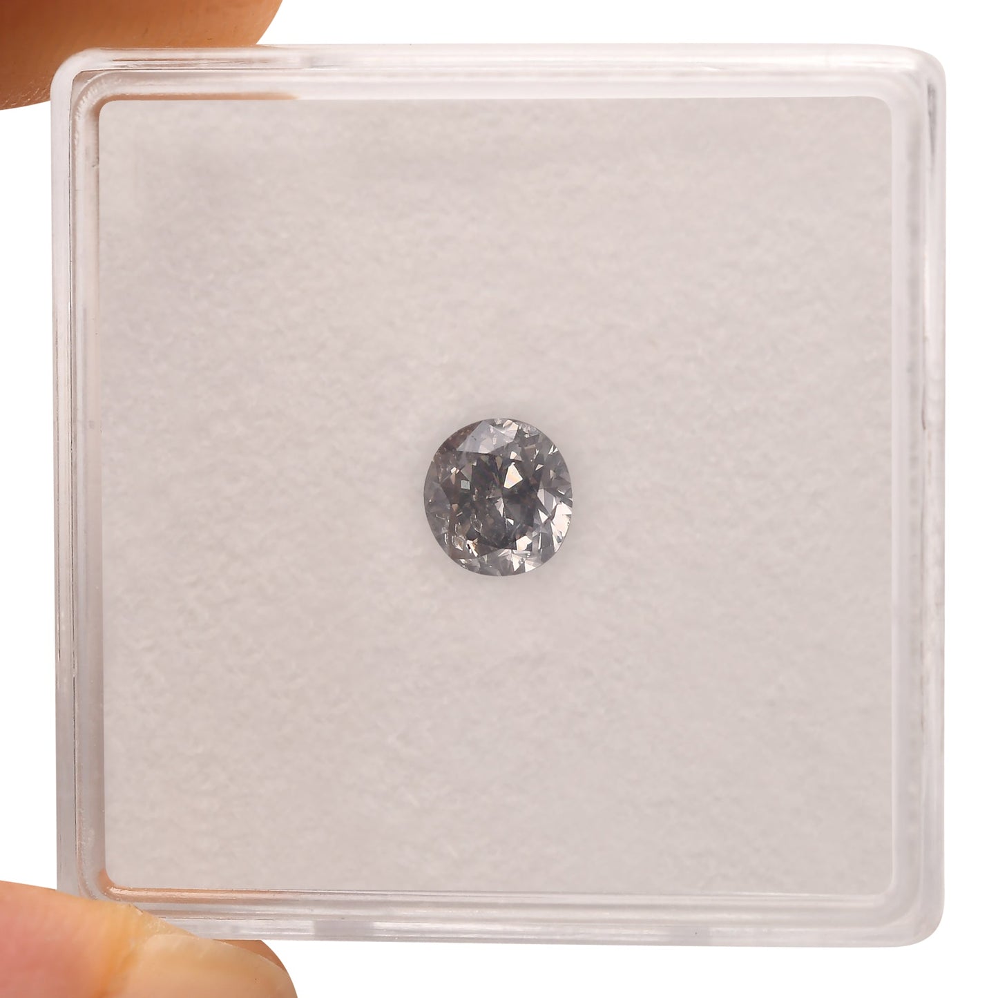 0,54 Karat Fancy Gray Cushion Diamant GIA