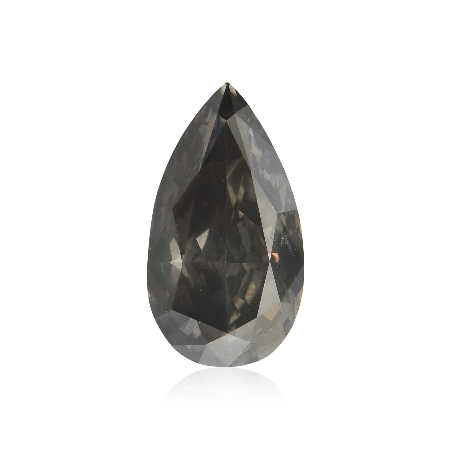 0,71 Karat Fancy Dark Gray Birnenförmiger Diamant GIA