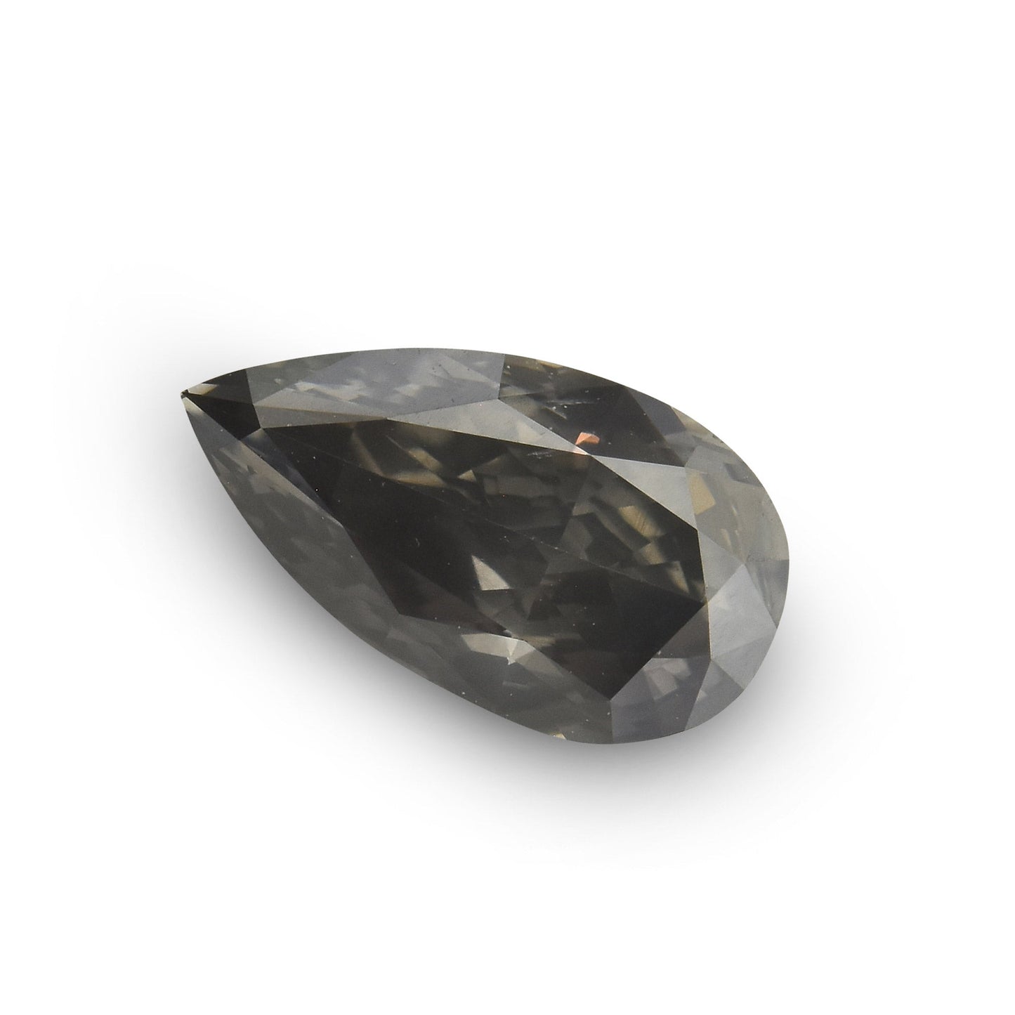 0,71 Karat Fancy Dark Gray Birnenförmiger Diamant GIA