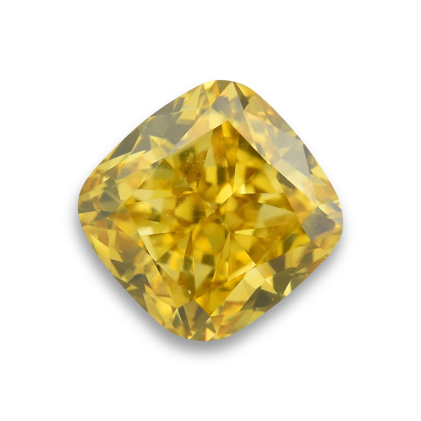 0,56 Karat Fancy Deep Brownish Yellow Cushion Diamond SI2 GIA