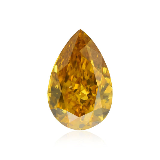 0,50 Karat Fancy Deep Orange Yellow Birnenförmiger Diamant SI1 GIA