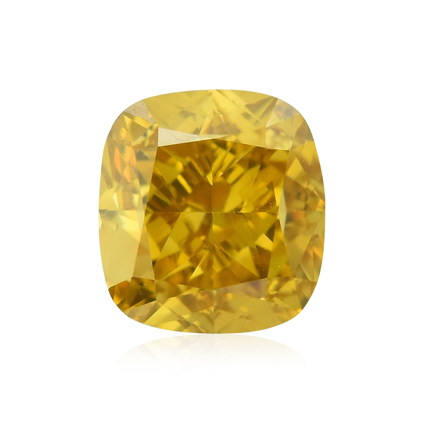 0,51 Karat Fancy Deep Brownish Orangey Yellow Cushion Diamond SI1 GIA