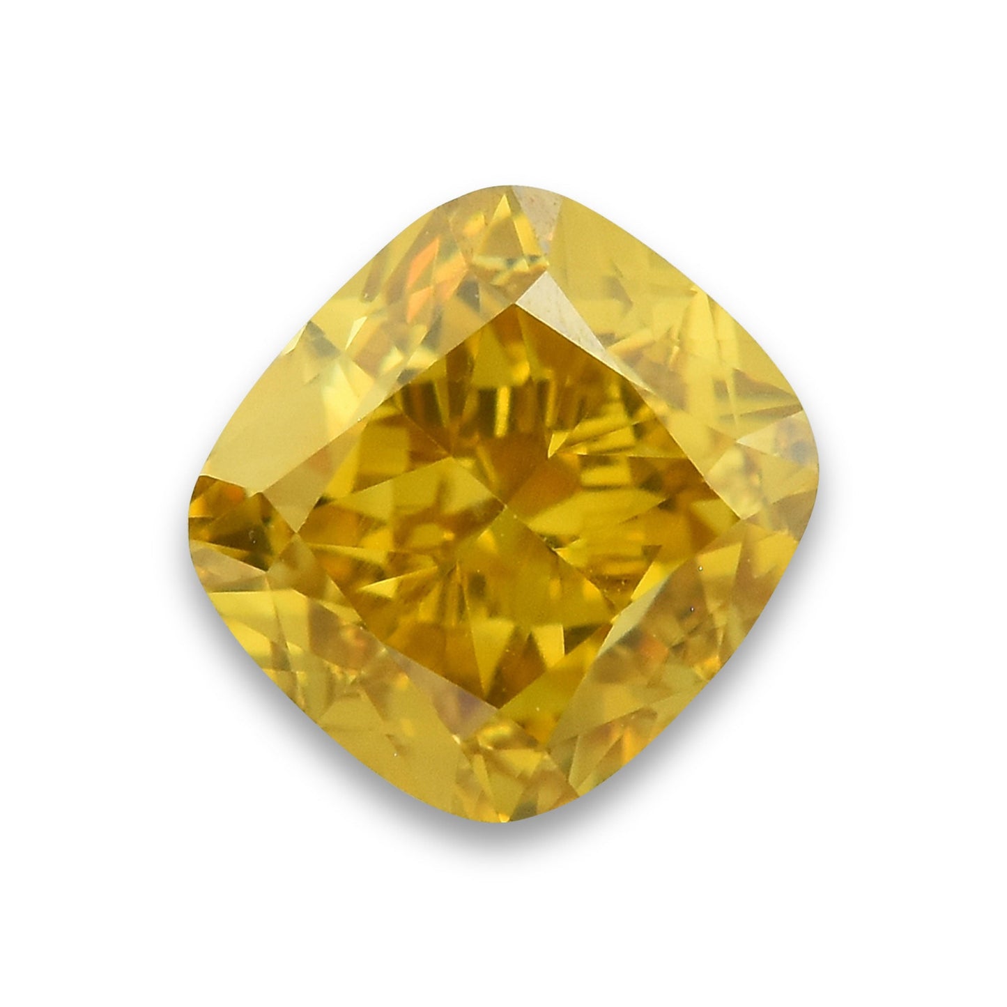 0,51 Karat Fancy Deep Brownish Orangey Yellow Cushion Diamond SI1 GIA