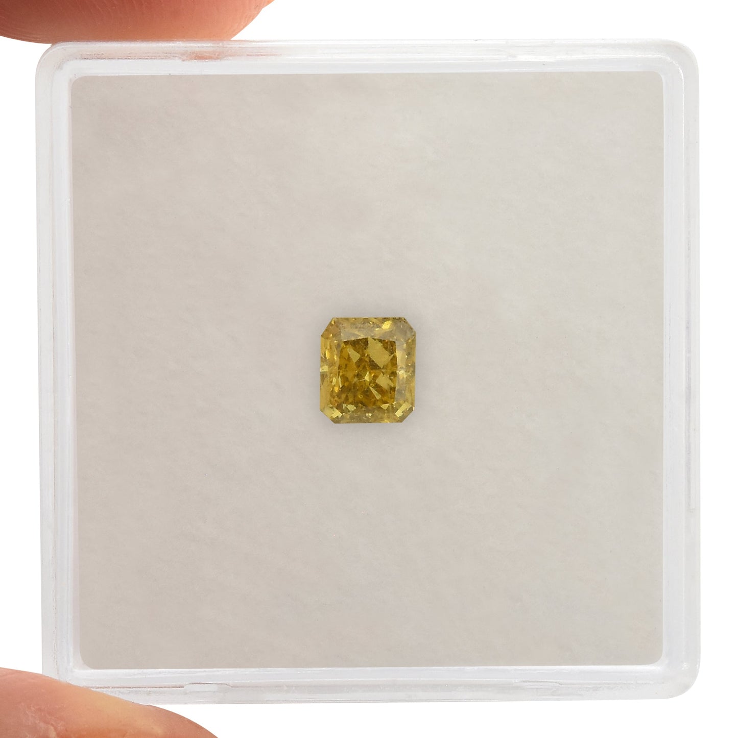 0,50 Karat Fancy Deep Brownish Orangey Yellow Radiant Diamant SI1 GIA