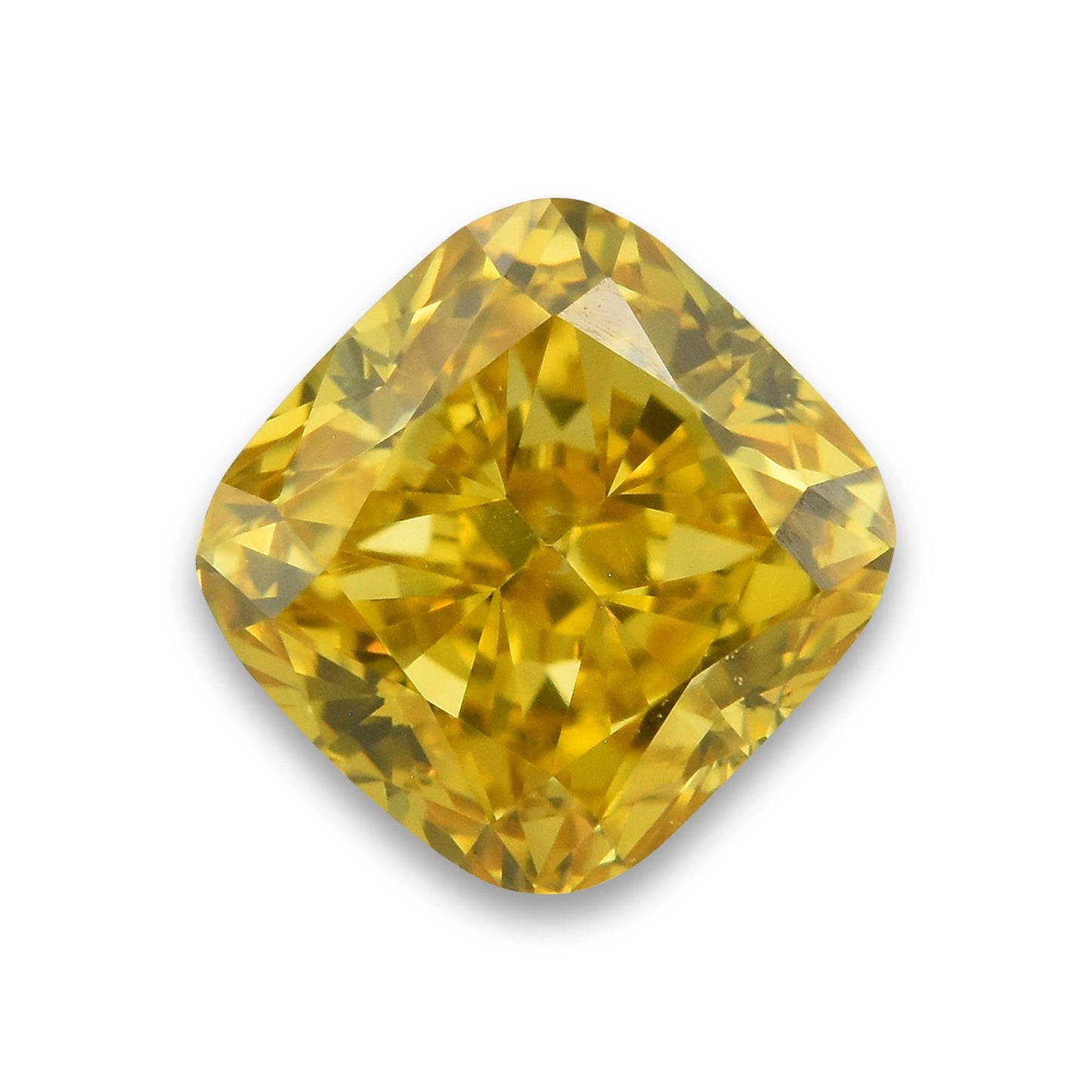 0,45 Karat Fancy Deep Orange Yellow Cushion Diamond SI1 GIA