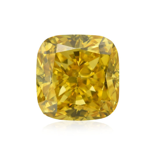 0,45 Karat Fancy Deep Orange Yellow Cushion Diamond SI1 GIA