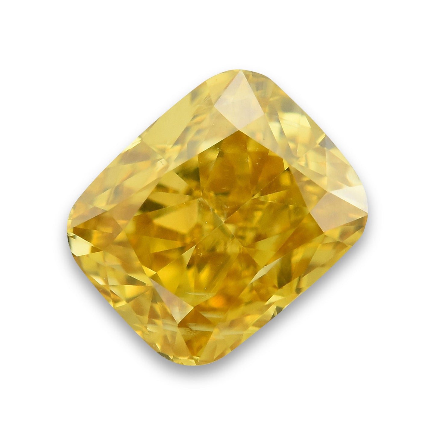 0,62 Karat Fancy Deep Brownish Yellow Cushion Diamond I1 GIA