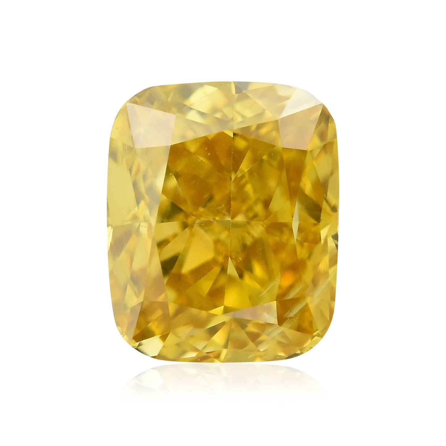 0,62 Karat Fancy Deep Brownish Yellow Cushion Diamond I1 GIA
