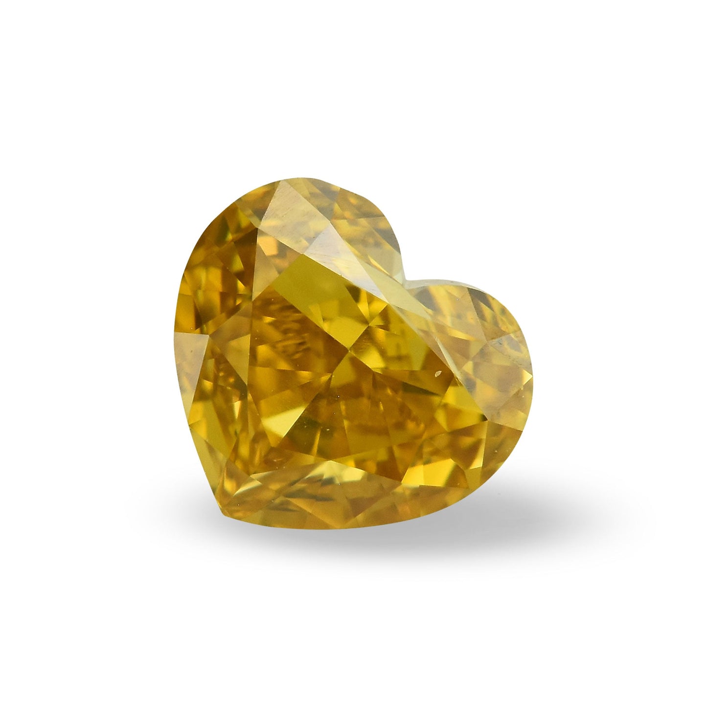 0,50 Karat Fancy Deep Brownish Orange Yellow Heart Diamant SI1 GIA