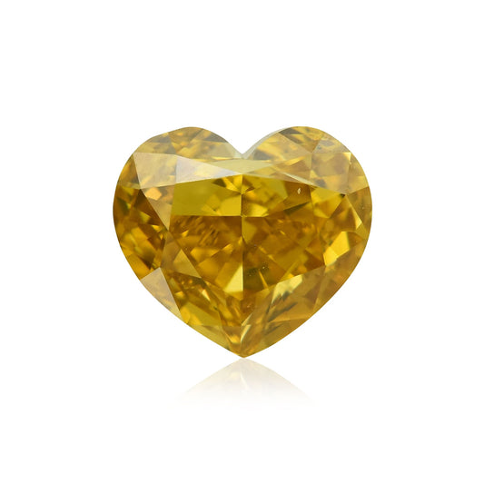 0,50 Karat Fancy Deep Brownish Orange Yellow Heart Diamant SI1 GIA