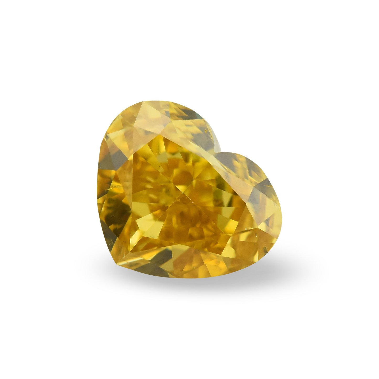 0,52 Karat Fancy Deep Brownish Orange Yellow Heart Diamant SI1 GIA