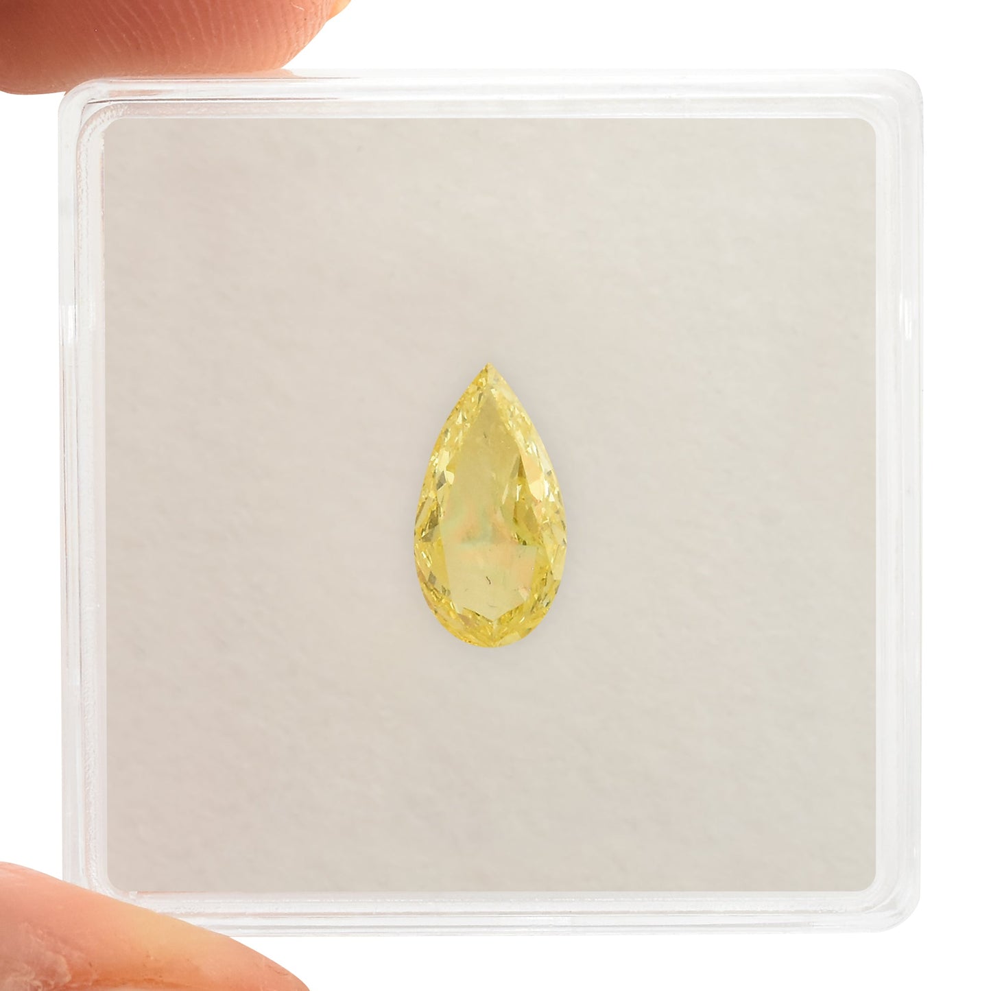 1,00 Karat Fancy Yellow Birnenförmiger Diamant SI1 GIA