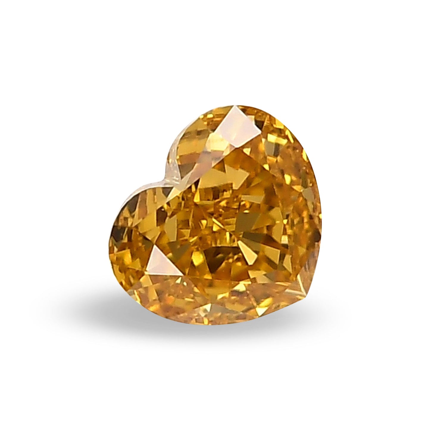 0,28 Karat Fancy Intense Orange Yellow Heart Diamant SI1 GIA
