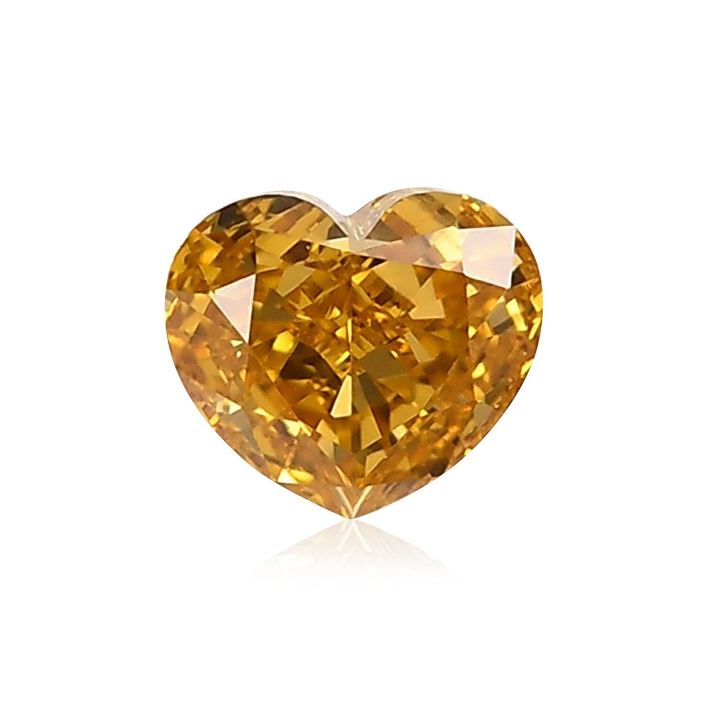 0,28 Karat Fancy Intense Orange Yellow Heart Diamant SI1 GIA