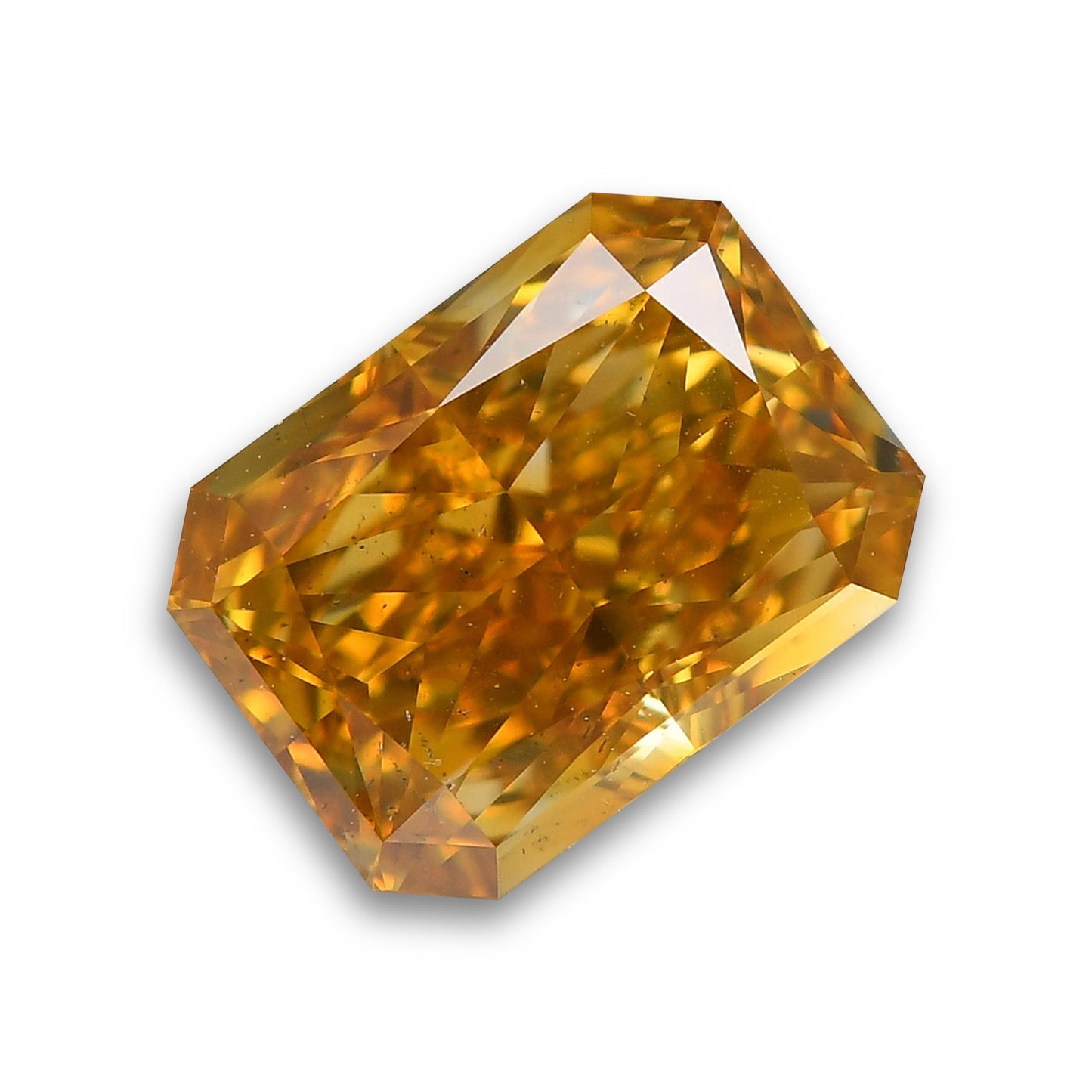 1,27 Karat Fancy Deep Orange Yellow Radiant Diamant SI1 GIA