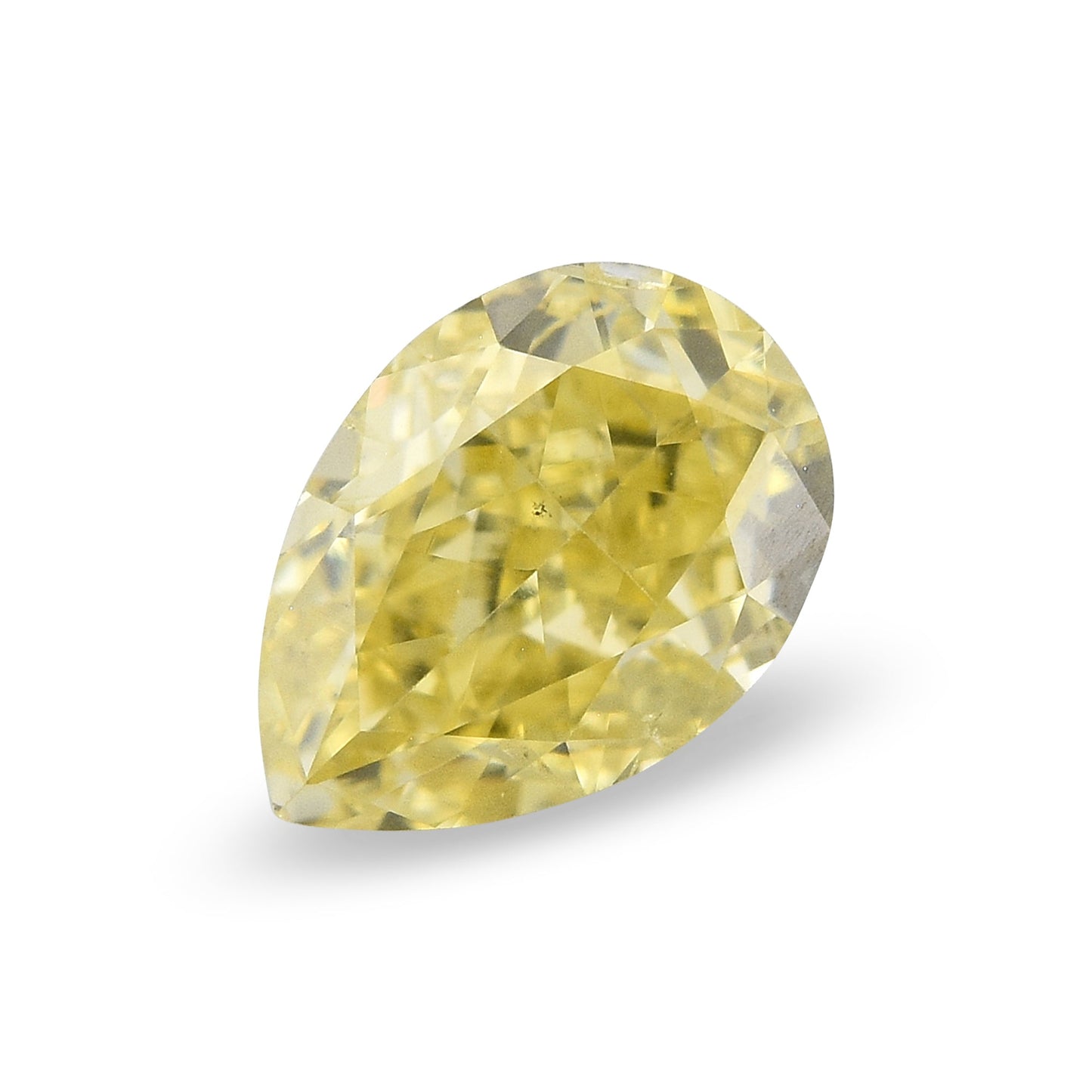 0,51 Karat Fancy Intense Yellow Birnenförmiger Diamant SI2 GIA