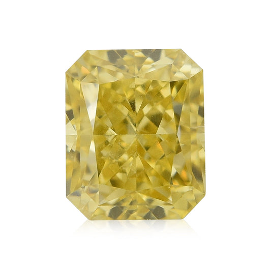 0.54 Carat Fancy Deep Yellow Radiant Diamond VS2 GIA