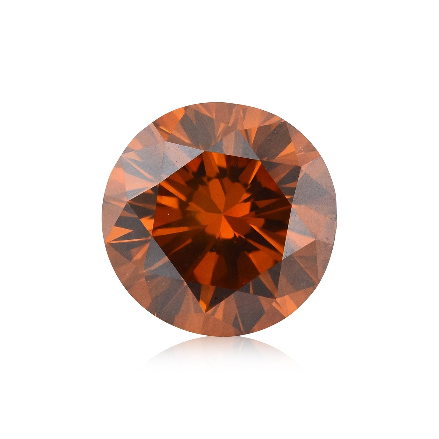 0,83 Karat Fancy Deep Brownish Orange Runder Brillanter SI2 GIA