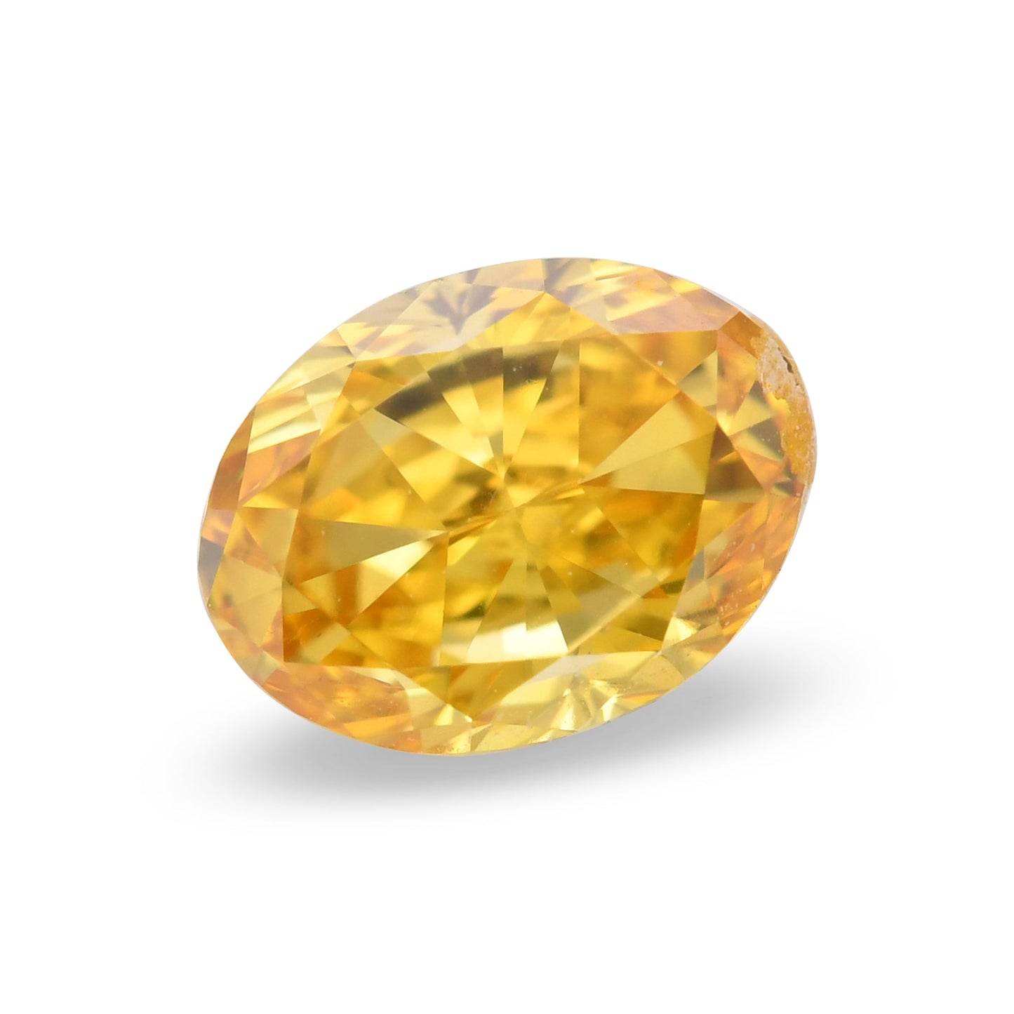0,51 Karat Fancy Vivid Orange Yellow Ovaler Diamant SI1 GIA