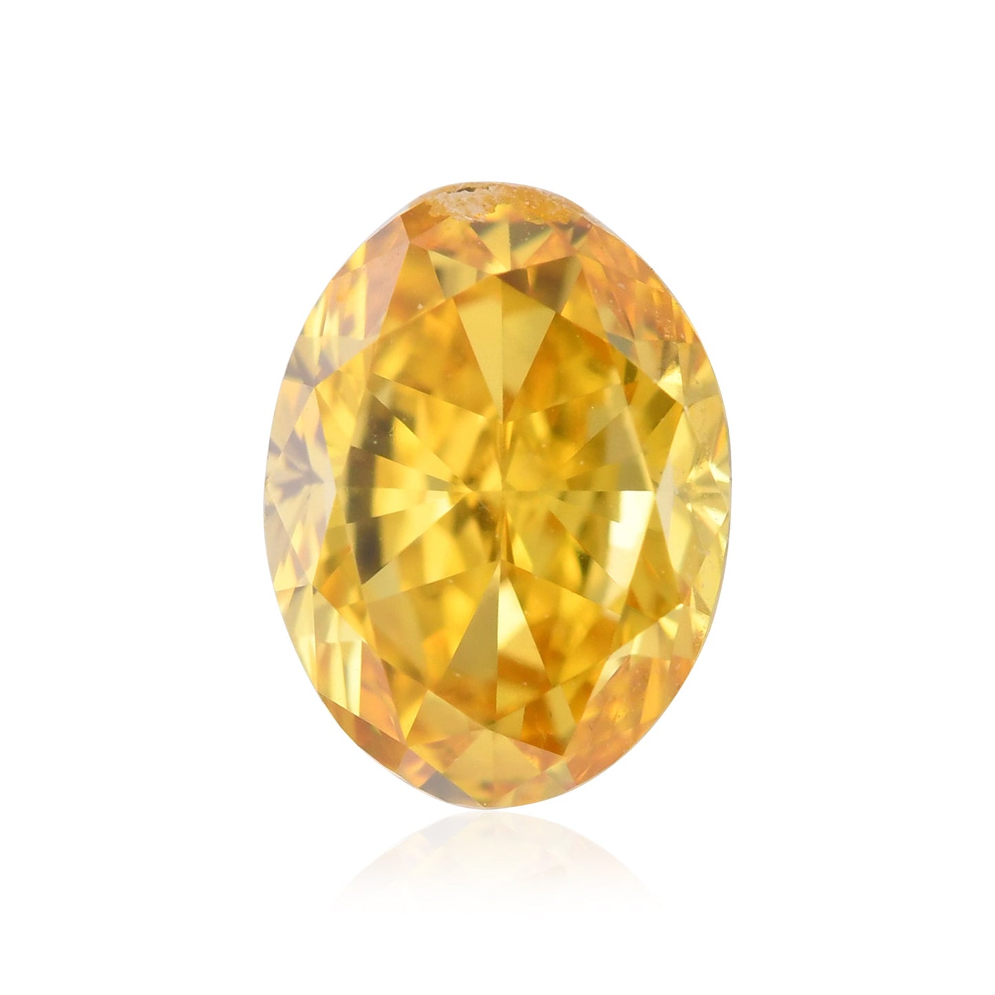 0,51 Karat Fancy Vivid Orange Yellow Ovaler Diamant SI1 GIA