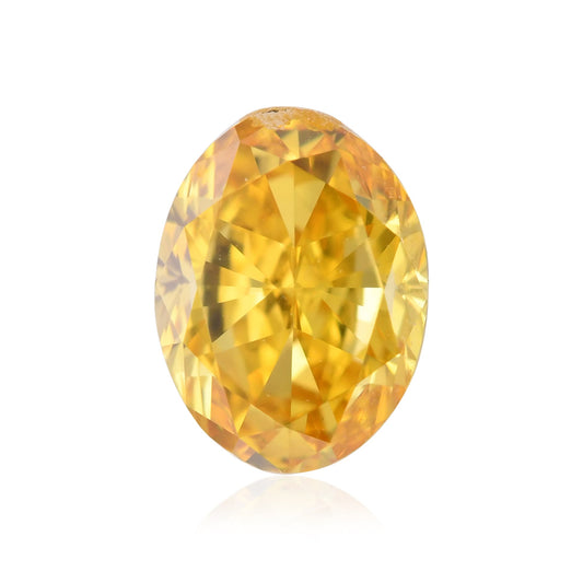0,51 Karat Fancy Vivid Orange Yellow Ovaler Diamant SI1 GIA