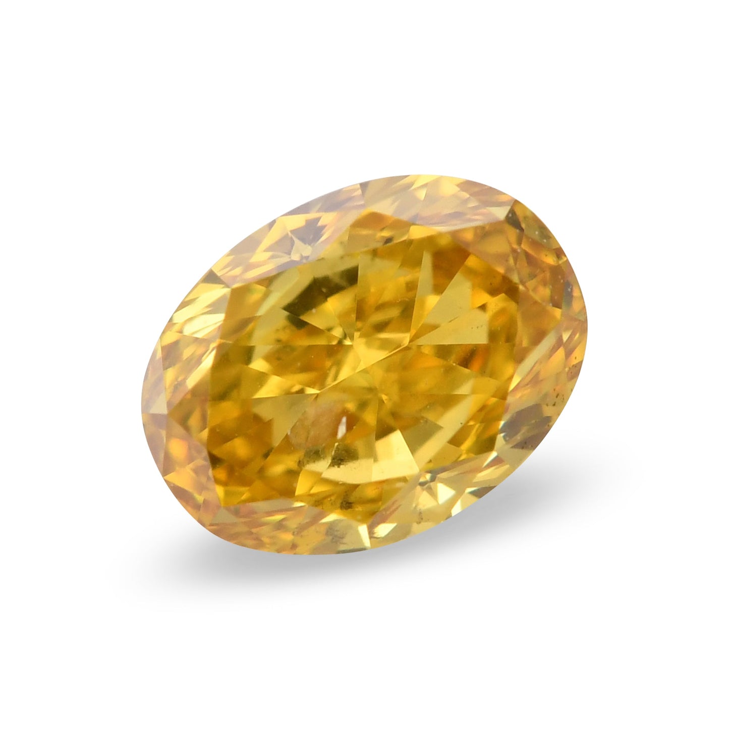 0,46 Karat Fancy Deep Orange Yellow Ovaler Diamant SI2 GIA