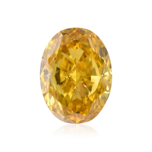 0,46 Karat Fancy Deep Orange Yellow Ovaler Diamant SI2 GIA
