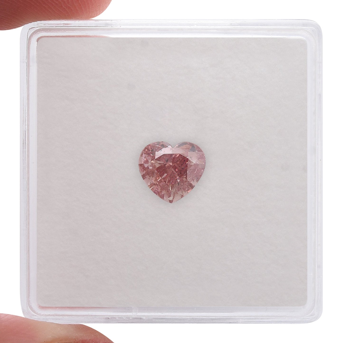 1,00 Karat Fancy Intense Pink Herzförmiger Diamant SI2 GIA