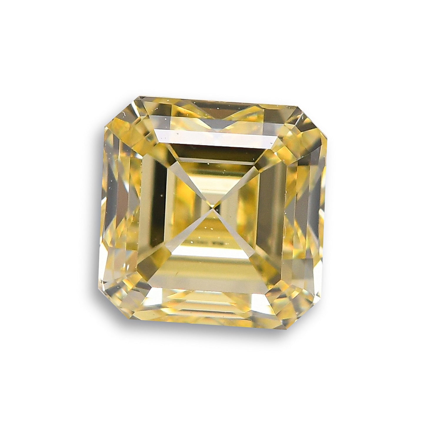 0,70 Karat Fancy Yellow Asscher Diamant VS2 GIA