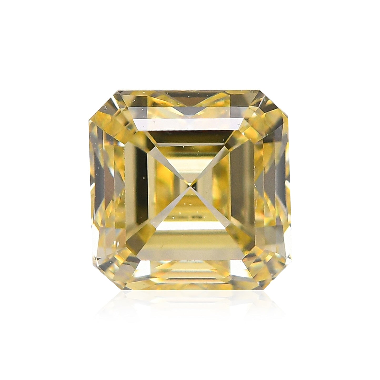 0,70 Karat Fancy Yellow Asscher Diamant VS2 GIA