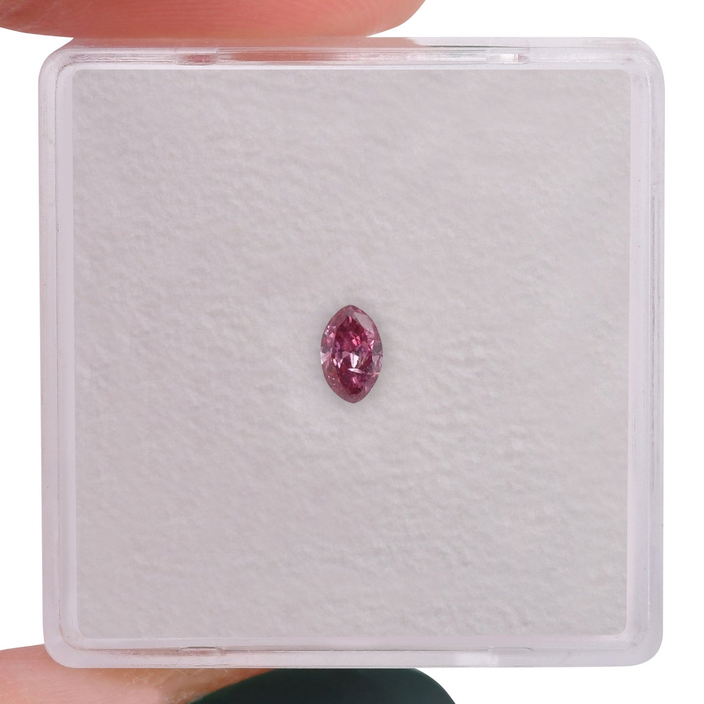 0,13 Karat Fancy Deep Purplish Pink Marquise-Diamant (I2) GIA