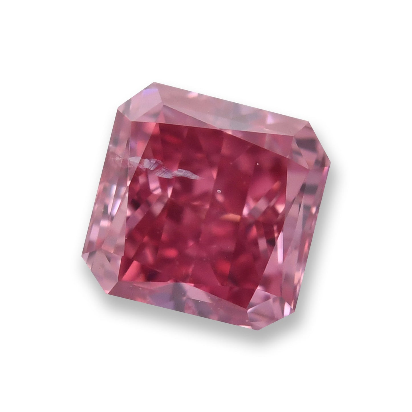 0,19 Karat Fancy Deep Purplish Pink Radiant Diamant (I2) GIA