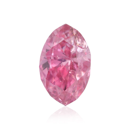 0,12 Karat Fancy Vivid Purplish Pink Marquise-Diamant (I2) GIA