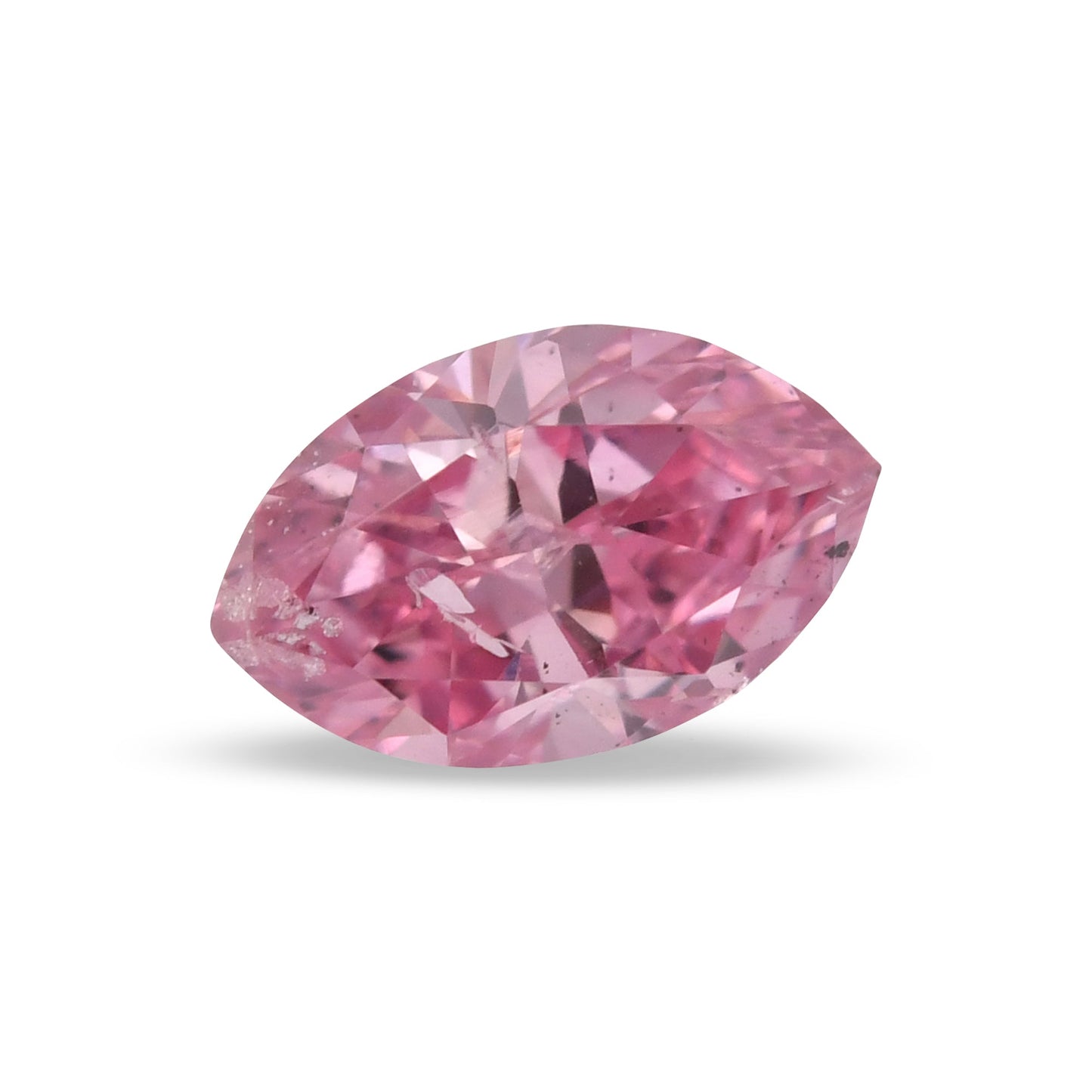 0,15 Karat Fancy Vivid Purplish Pink Marquise-Diamant (I2) GIA