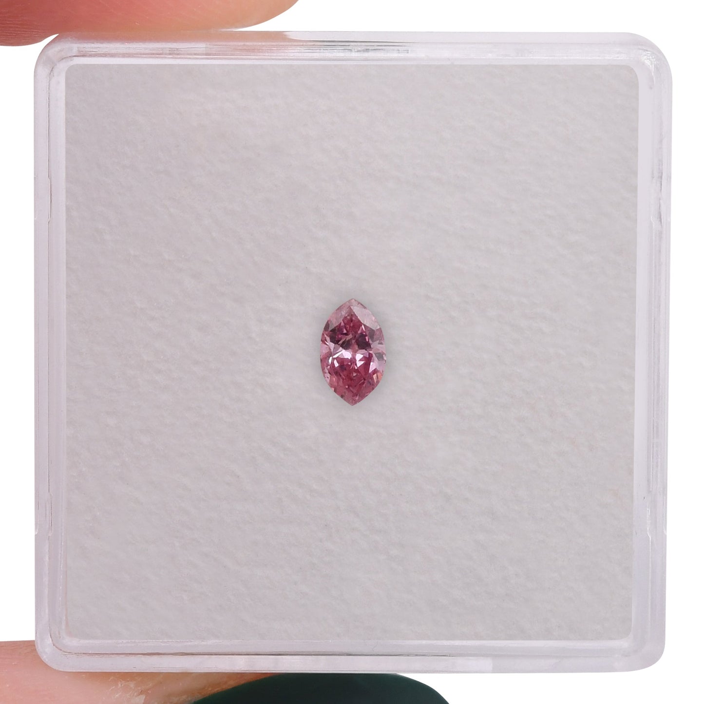 0,15 Karat Fancy Vivid Purplish Pink Marquise-Diamant (I2) GIA