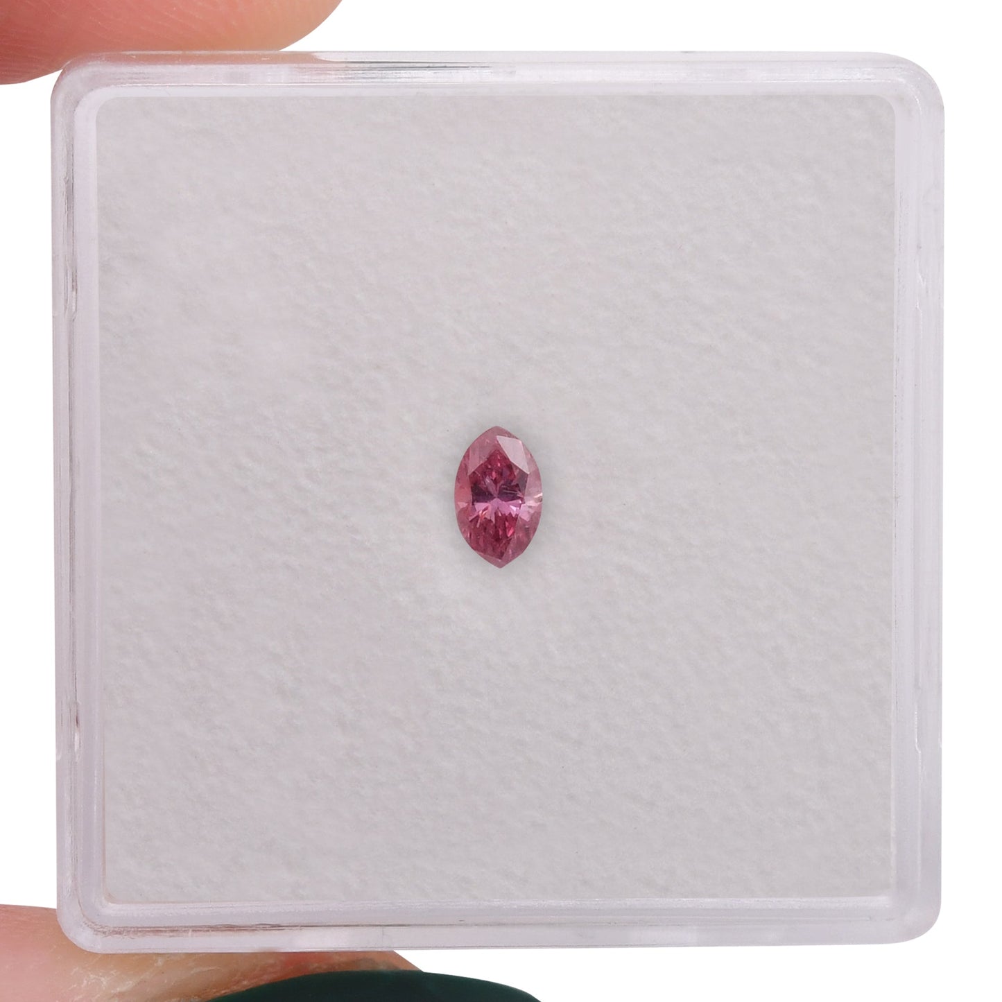 0,15 Karat Fancy Vivid Purplish Pink Marquise-Diamant (I2) GIA