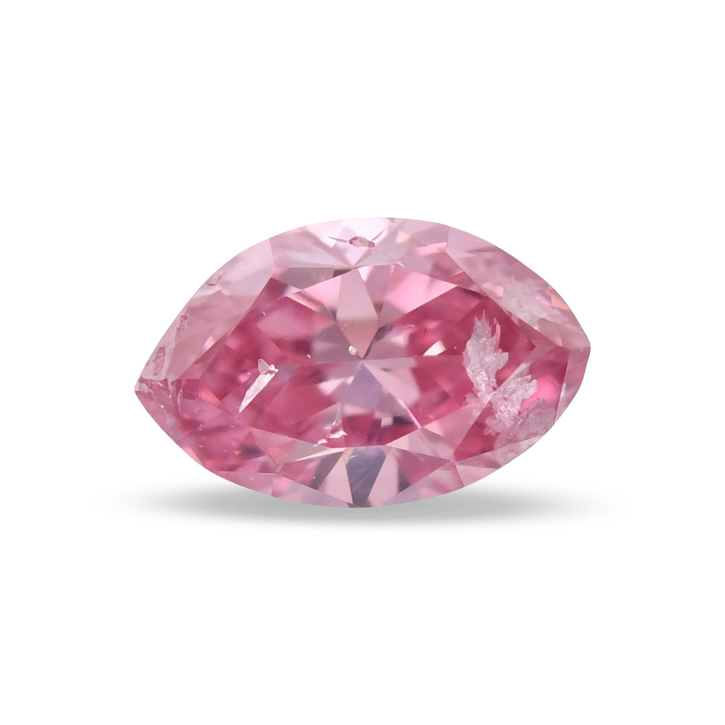 0,16 Karat Fancy Vivid Purplish Pink Marquise-Diamant (I2) GIA