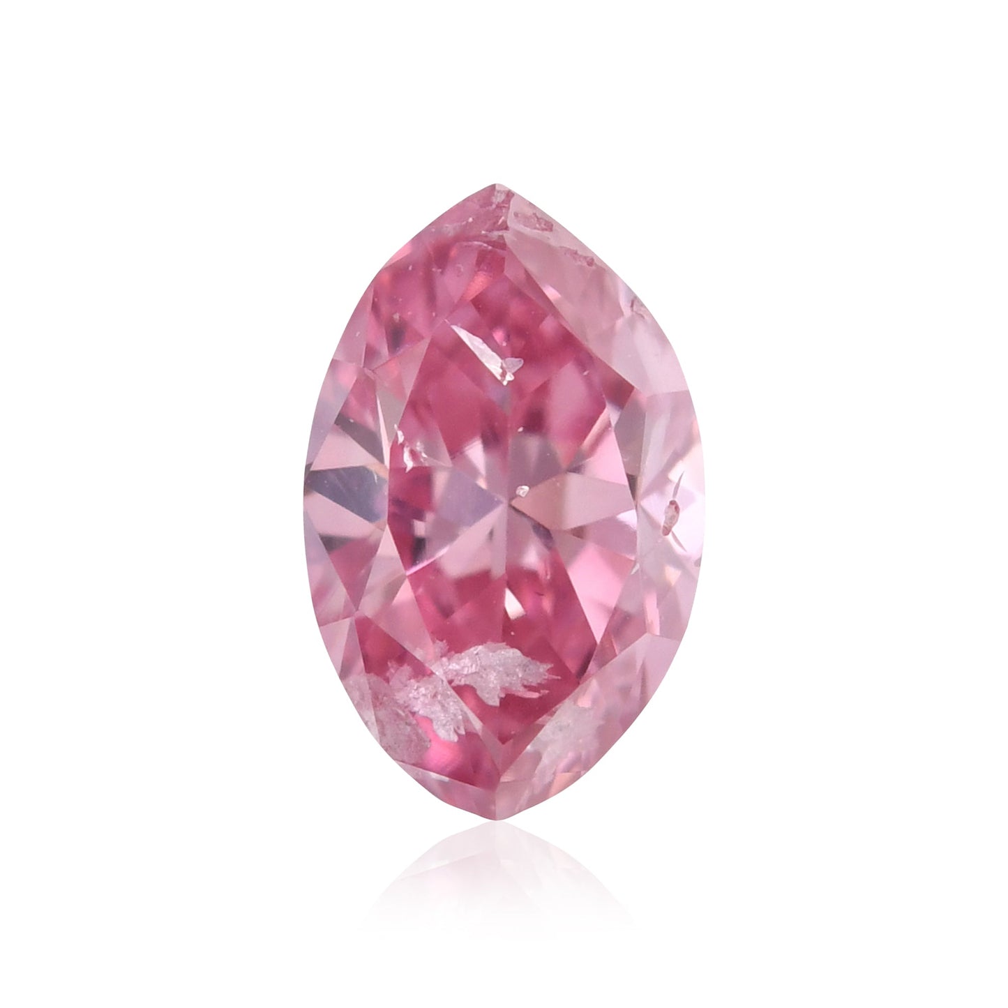 0,16 Karat Fancy Vivid Purplish Pink Marquise-Diamant (I2) GIA