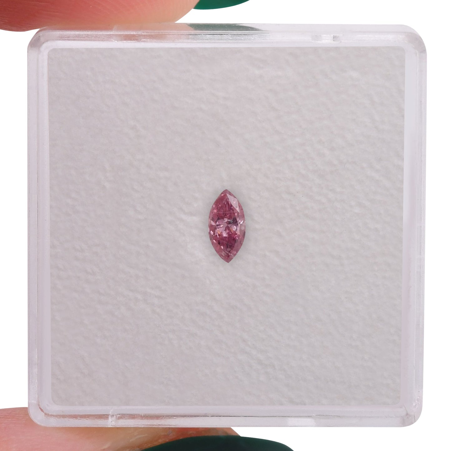 0,17 Karat Fancy Vivid Purplish Pink Marquise-Diamant (I2) GIA