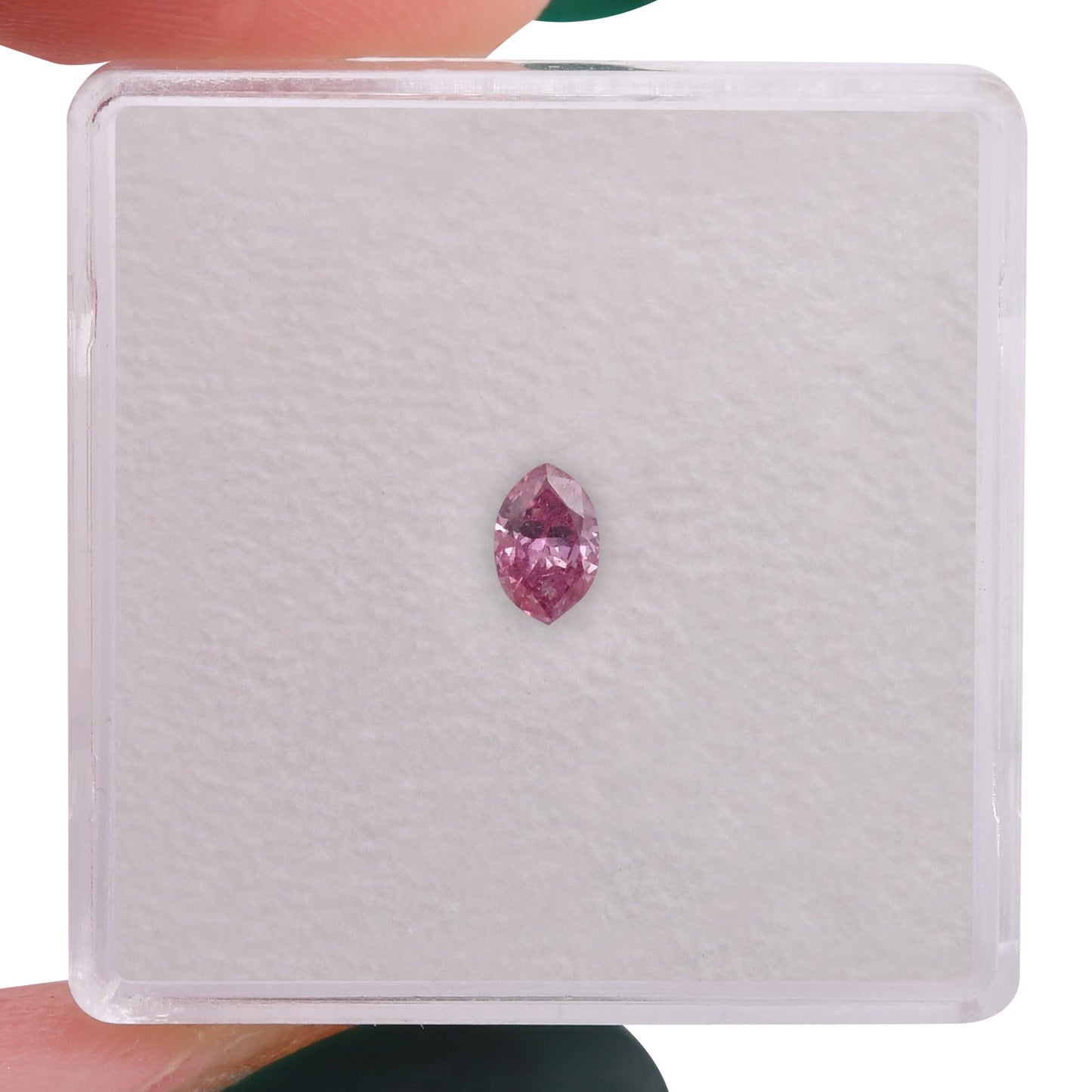 0,17 Karat Fancy Vivid Purplish Pink Marquise-Diamant (I2) GIA