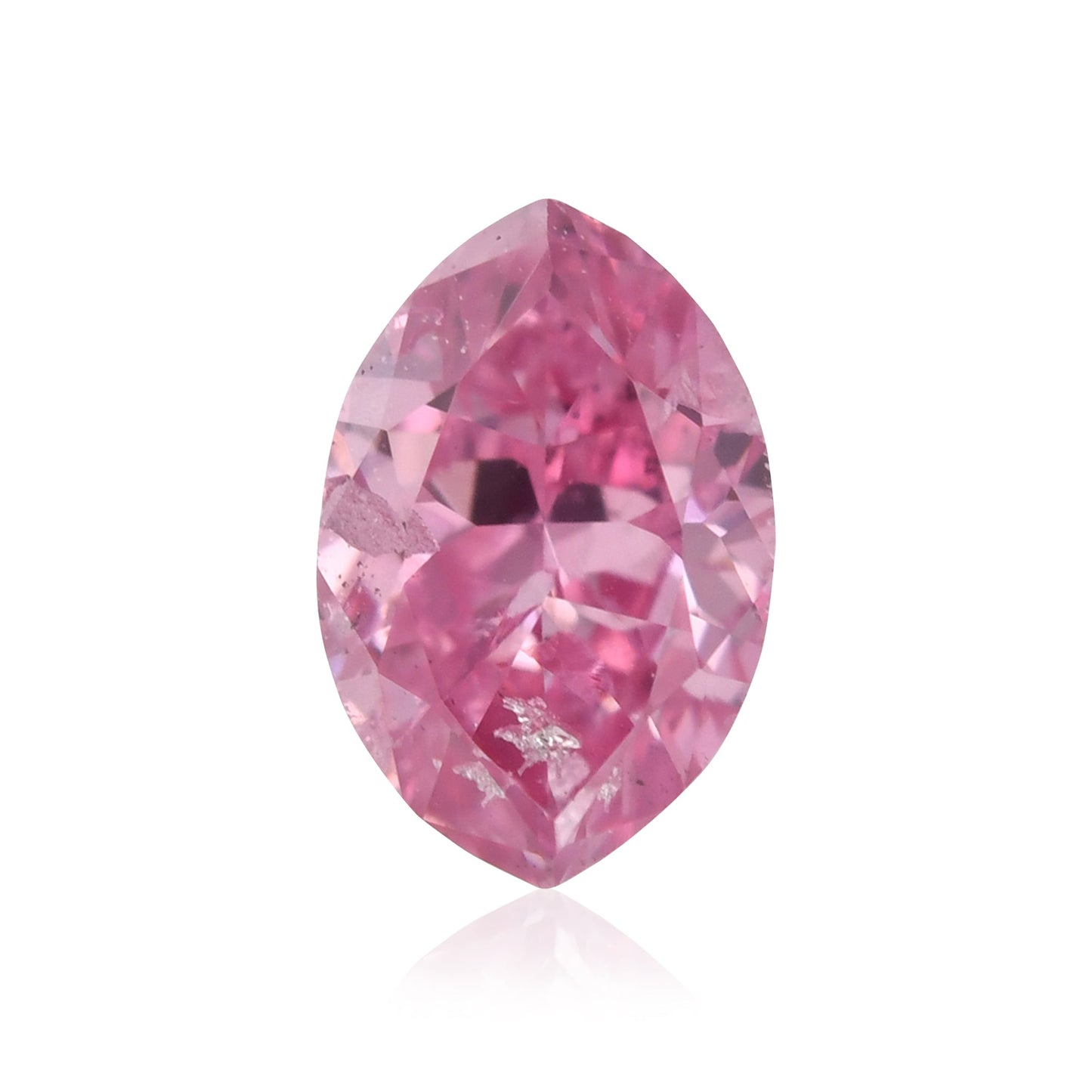 0,17 Karat Fancy Vivid Purplish Pink Marquise-Diamant (I2) GIA