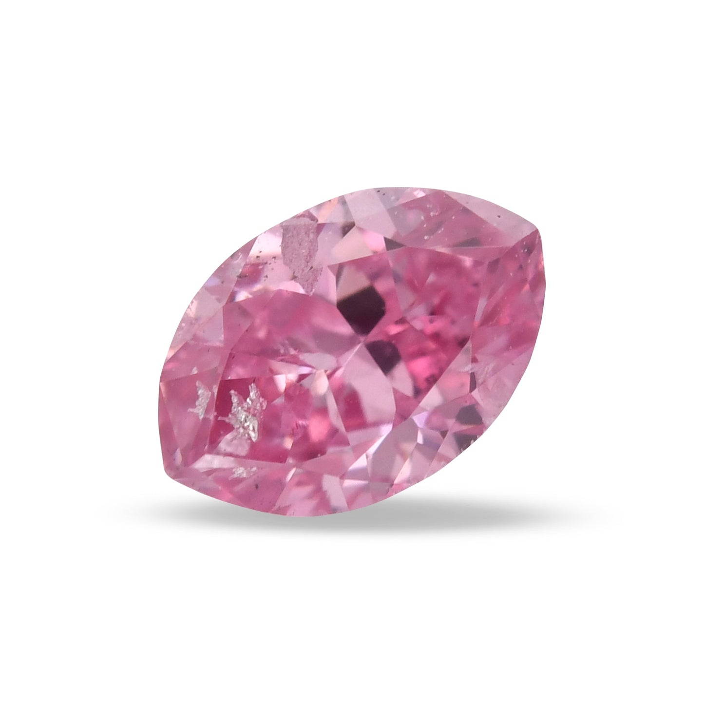 0,17 Karat Fancy Vivid Purplish Pink Marquise-Diamant (I2) GIA