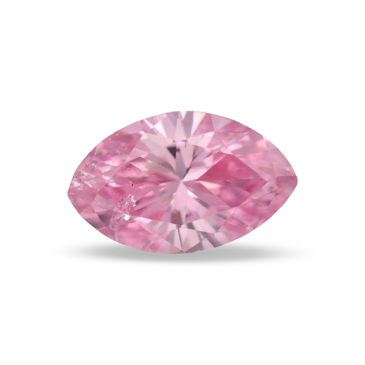 0,18 Karat Fancy Vivid Purplish Pink Marquise-Diamant I2 GIA