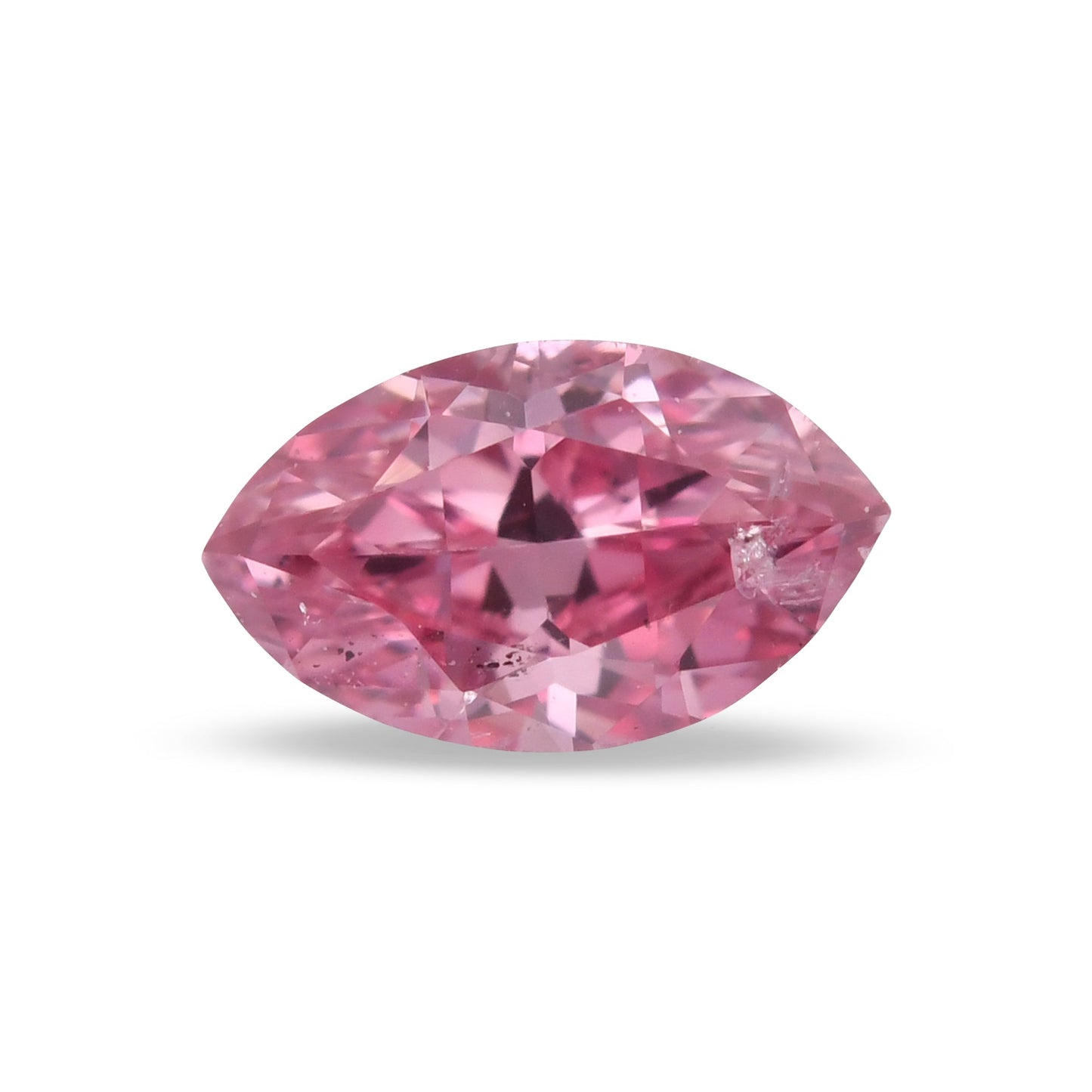 0,19 Karat Fancy Vivid Purplish Pink Marquise-Diamant (I2) GIA