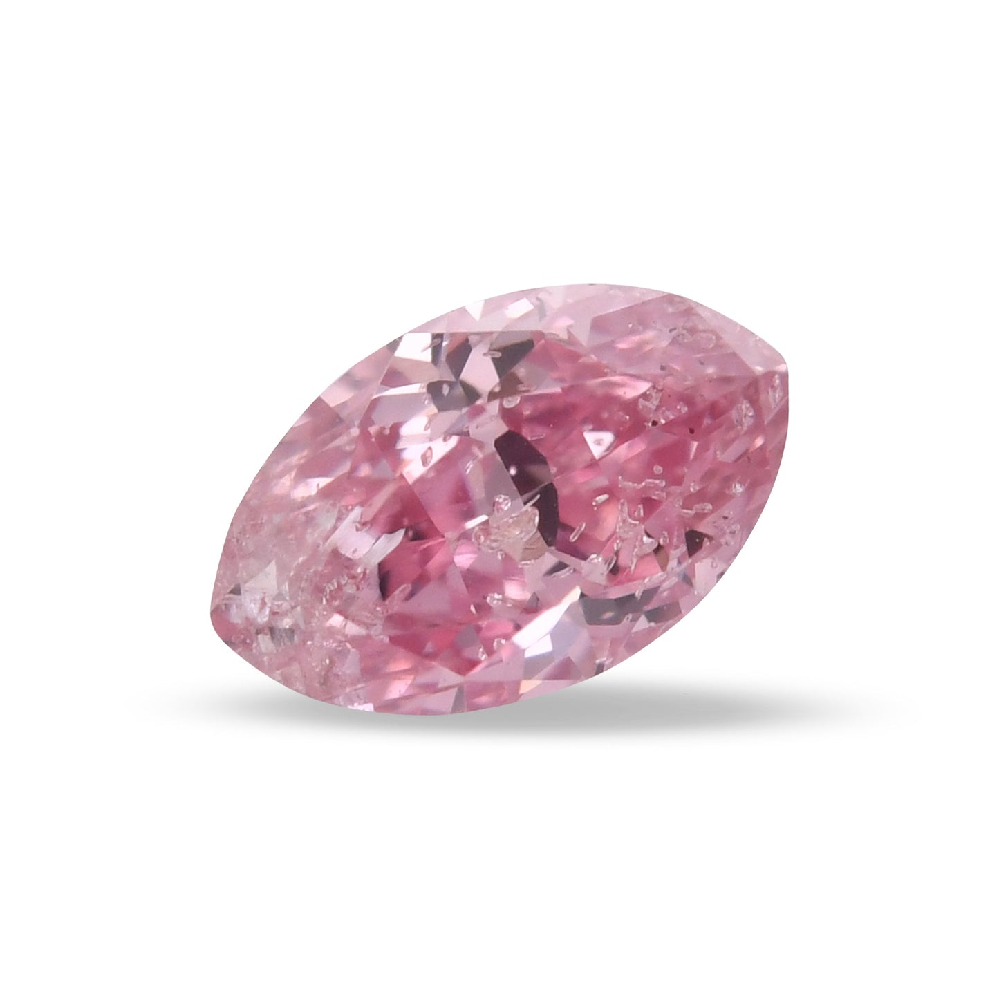 0,22 Karat Fancy Vivid Purplish Pink Marquise-Diamant (I2) GIA
