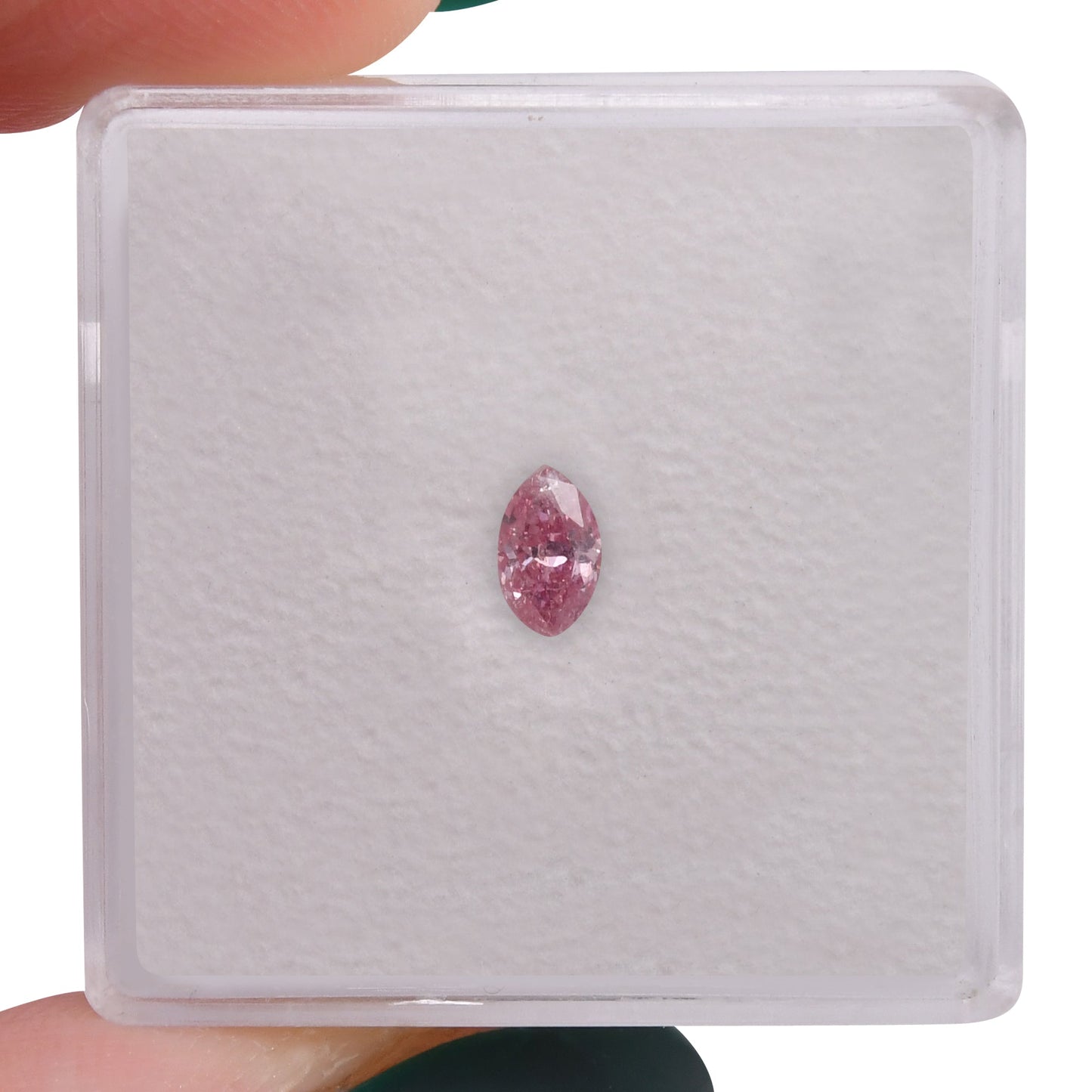 0,22 Karat Fancy Vivid Purplish Pink Marquise-Diamant (I2) GIA