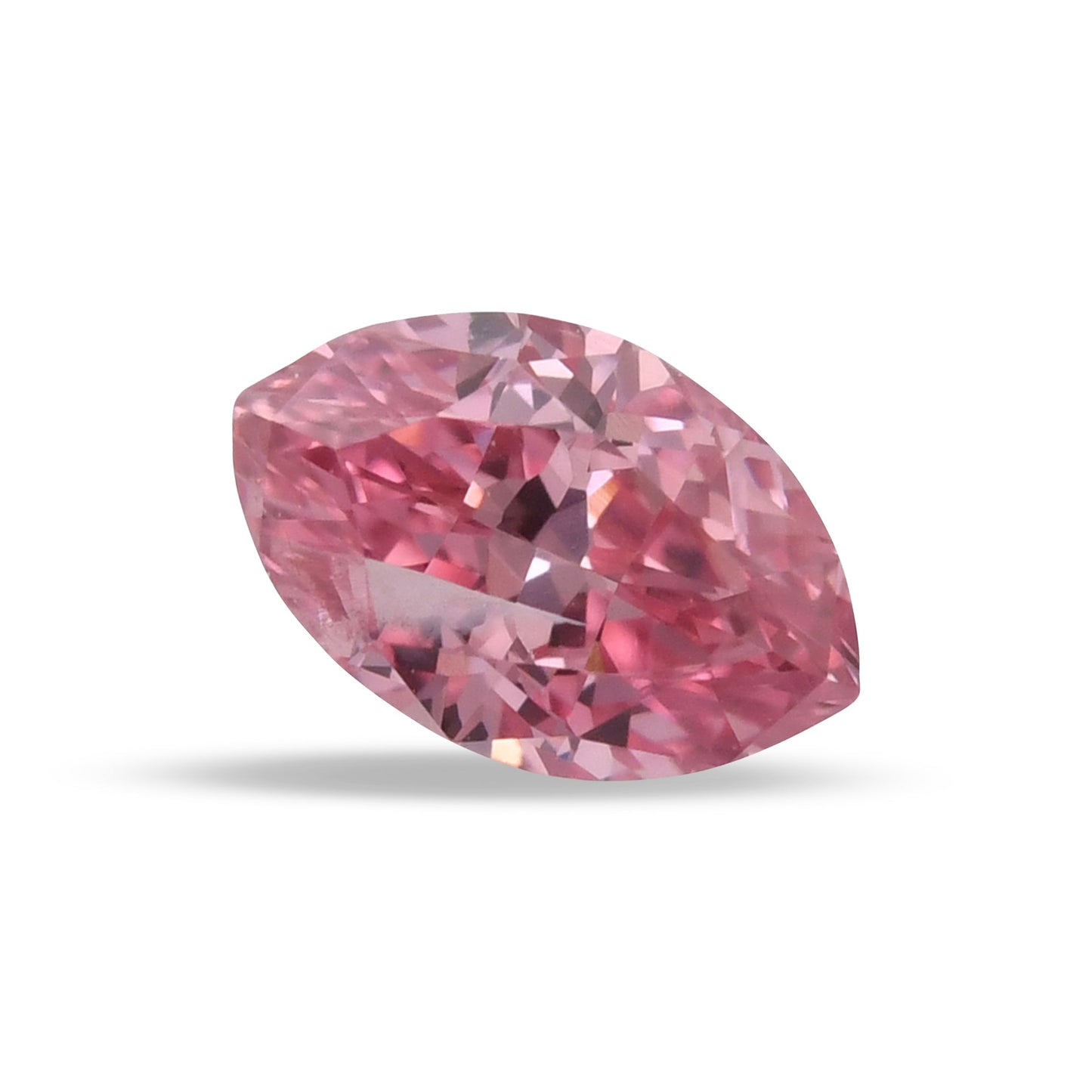 0.23 Carat Fancy Vivid Pink Marquise Argyle Diamond (I2) GIA